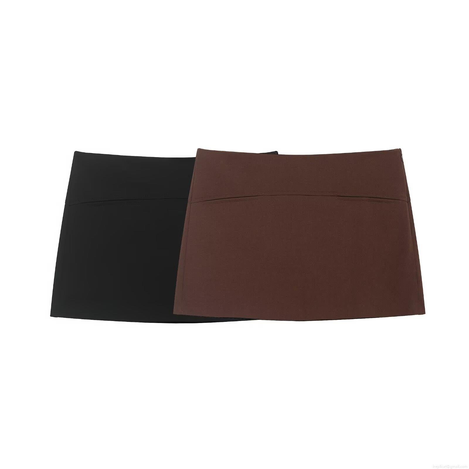 Women's Summer Sports Skort Cotton Blend Casual Split Design Mini Skirt Pants Fashion Streetwear Solid Color Skort For Women Workout