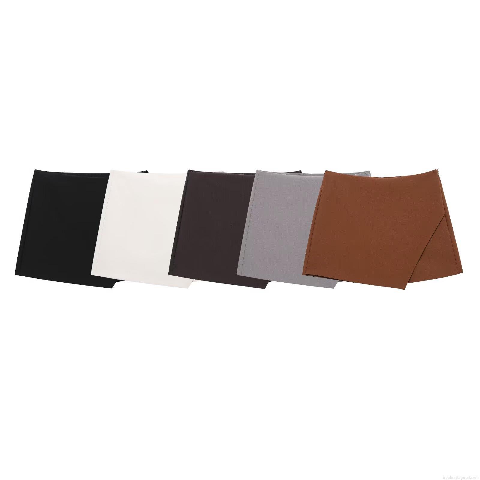 Women's Summer Asymmetrical High Waist Skort Polyester Overlap Short Skirt Pants Streetwear Fashion Daily Shorts For Women